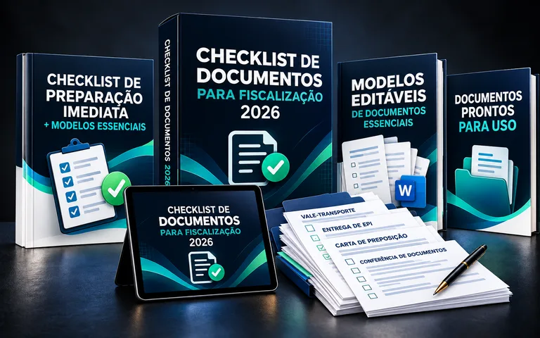 Conjunto de materiais do Checklist de Preparação Imediata e Modelos Essenciais